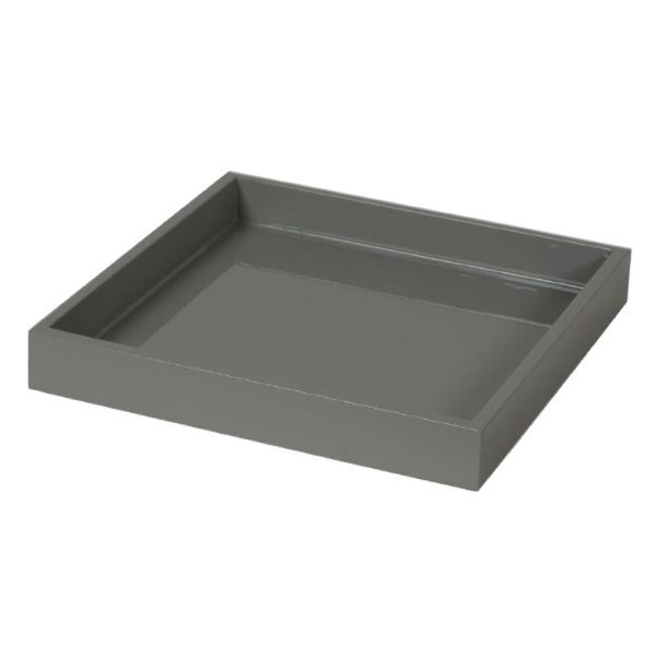 Mini Tablett, quadratisch, Lack achatgrau